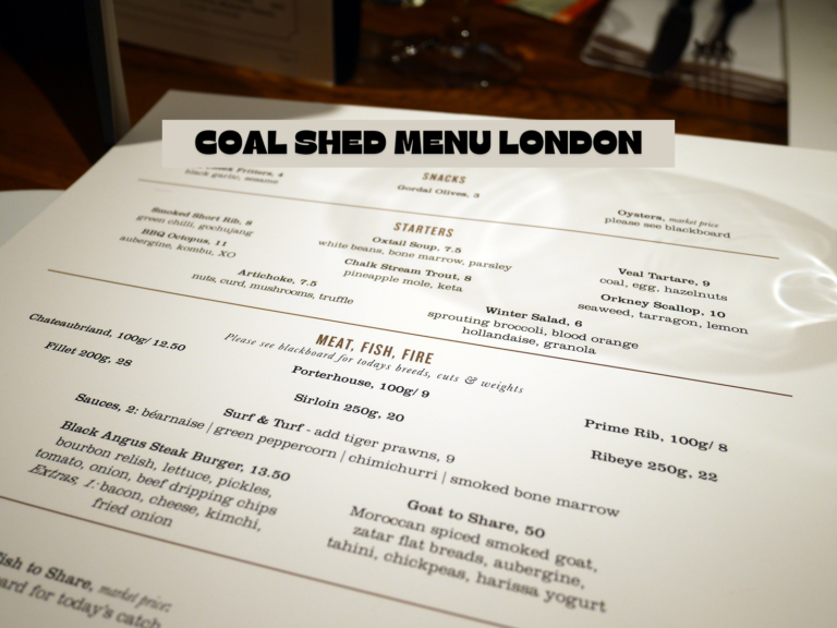 Everything About Coal Shed Menu London Food Atmosphere & Highlights poem morgan harper Nichols